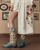 The Great. The Cowboy Boot - Washed Indigo Floral - Thumbnail 2