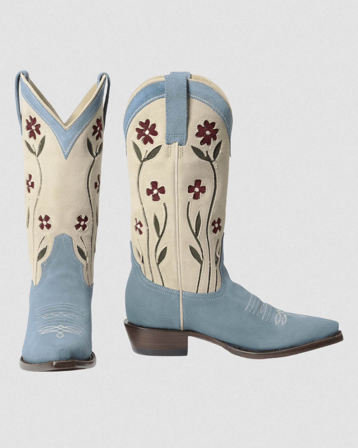The Great. The Cowboy Boot - Washed Indigo Floral - Image 5 of 5