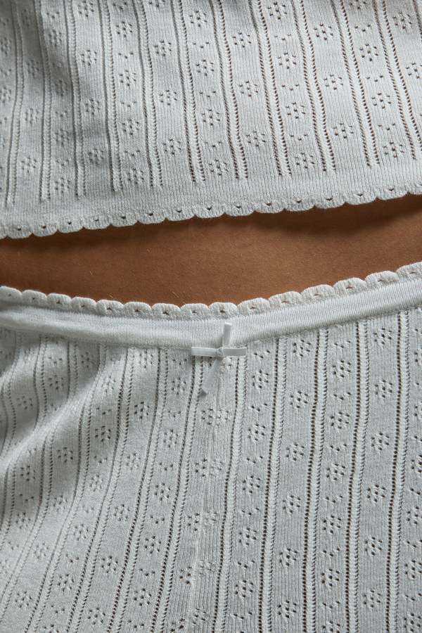 Asher Paisley Pointelle Muscle Tank Top