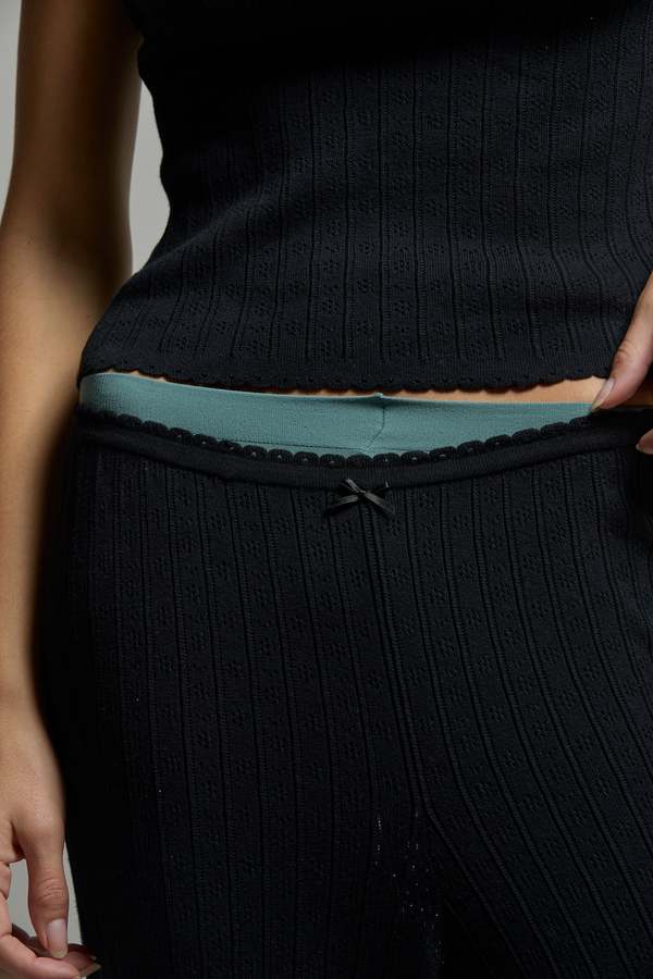 Asher Paisley Pointelle Muscle Tank Top