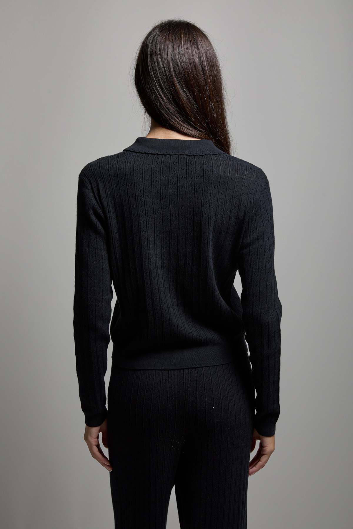 Asher Presley Pointelle Polo - Image 3 of 10