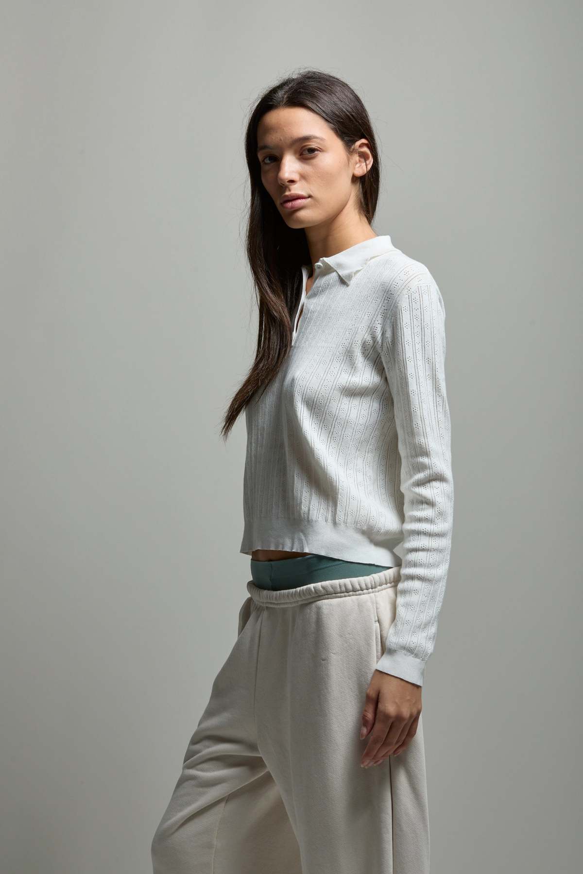 Asher Presley Pointelle Polo - Image 9 of 10