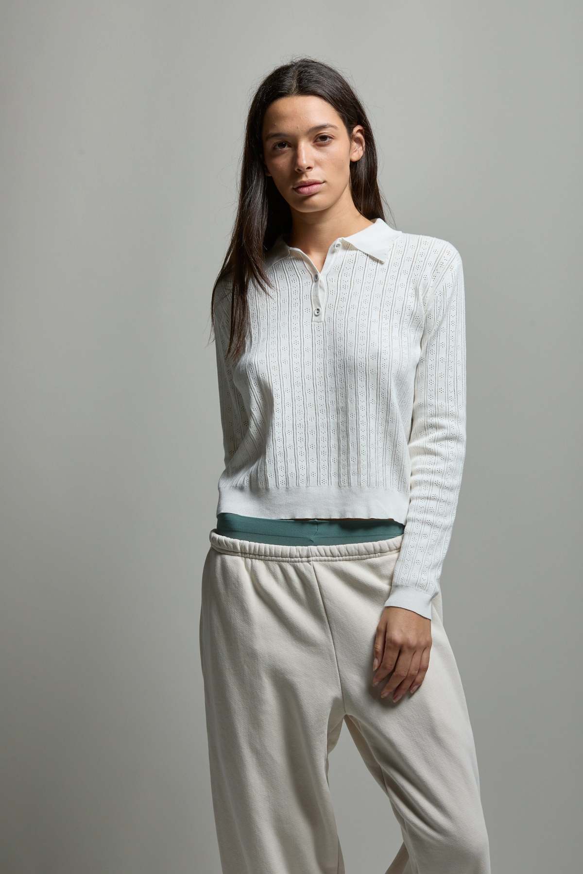 Asher Presley Pointelle Polo - Image 10 of 10