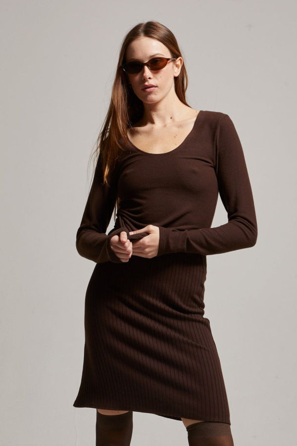 Asher Sky Brushed Sweater Skirt