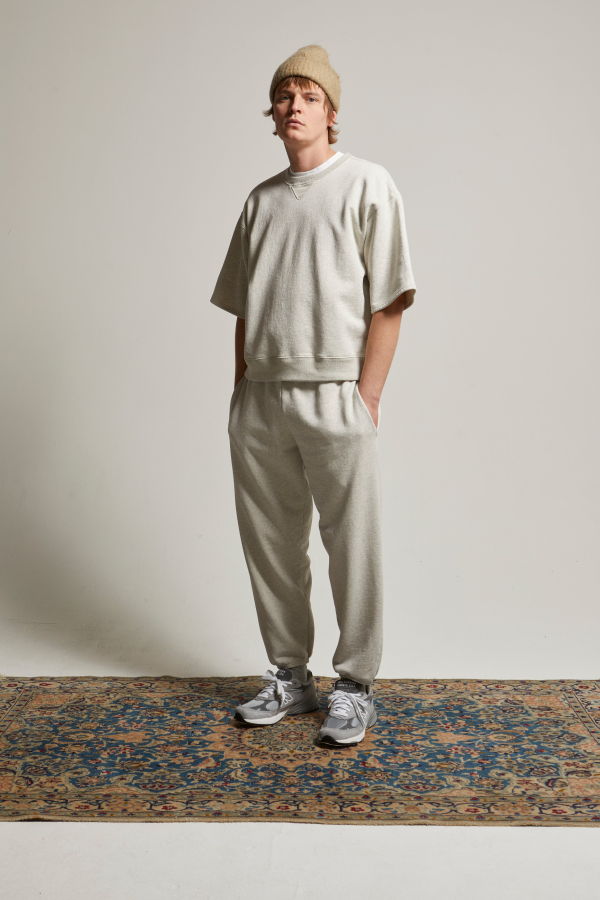 Asher Teddy SS Sweatshirt - Heather Ash