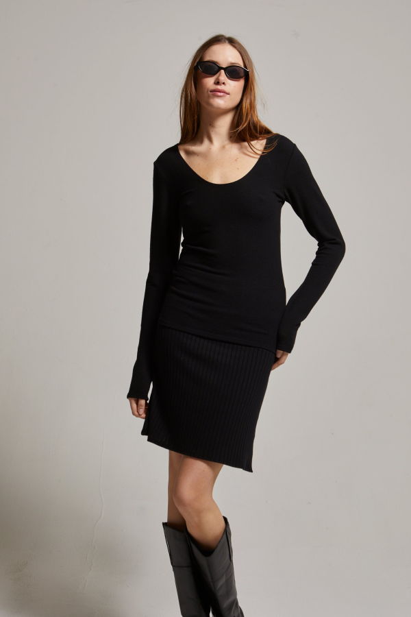 Asher Viv Scoop Longsleeve Tee