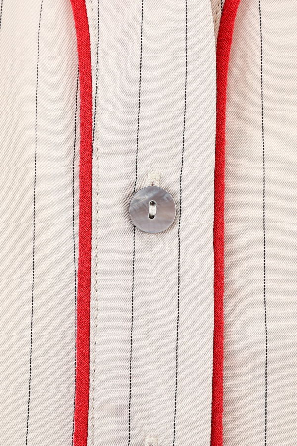 Fashion Brand Company Baseball Crop Top Tencel Stripe