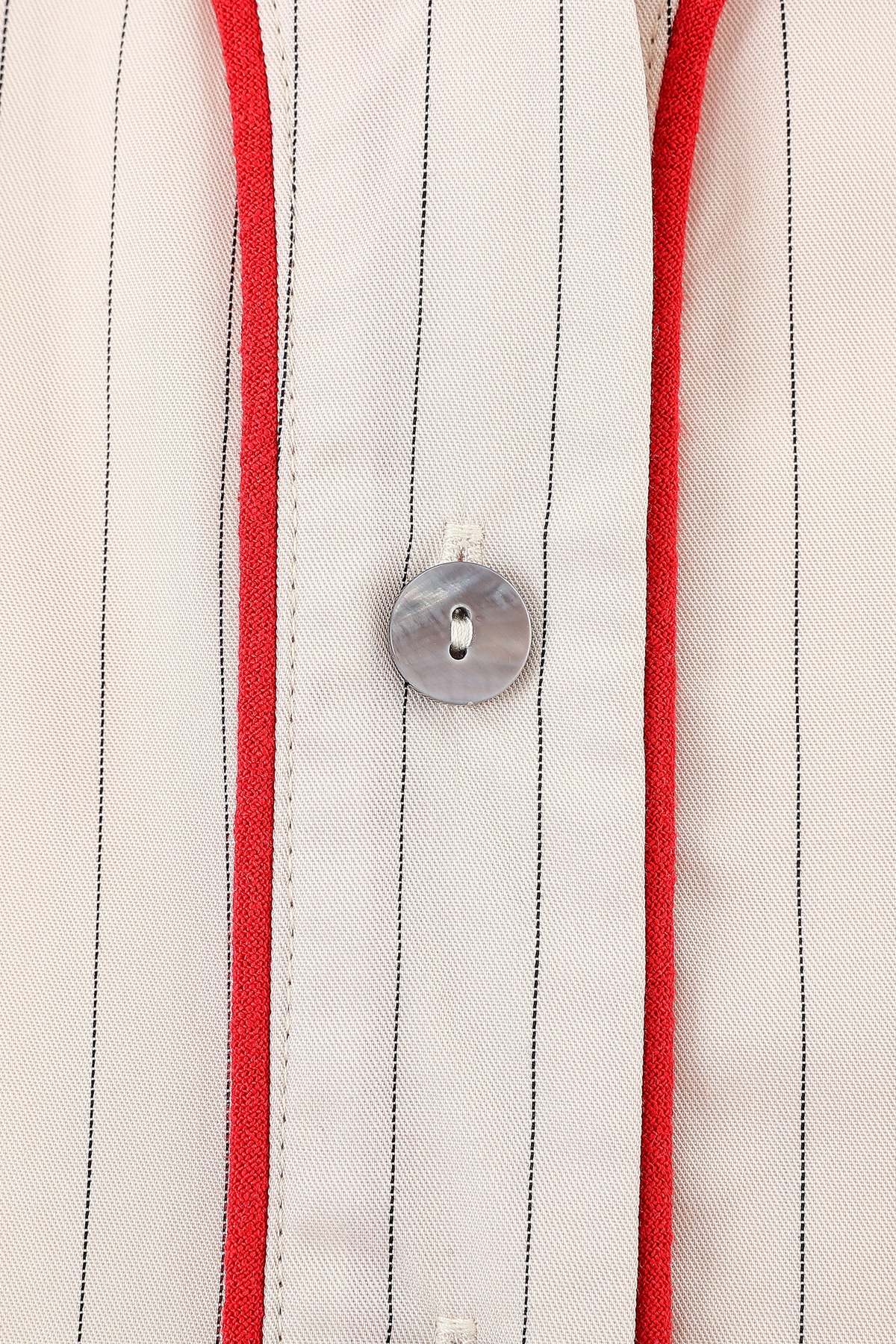 Fashion Brand Company Baseball Crop Top Tencel Stripe - Image 2 of 5