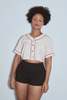 Fashion Brand Company Baseball Crop Top Tencel Stripe - Thumbnail 5