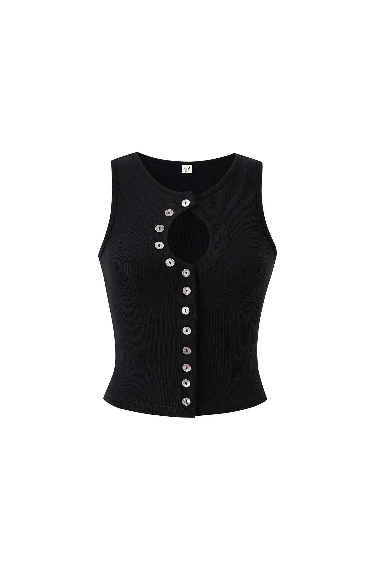 Fashion Brand Company Unbuttoned Tencel Rib Tank Top - Image 2 of 6