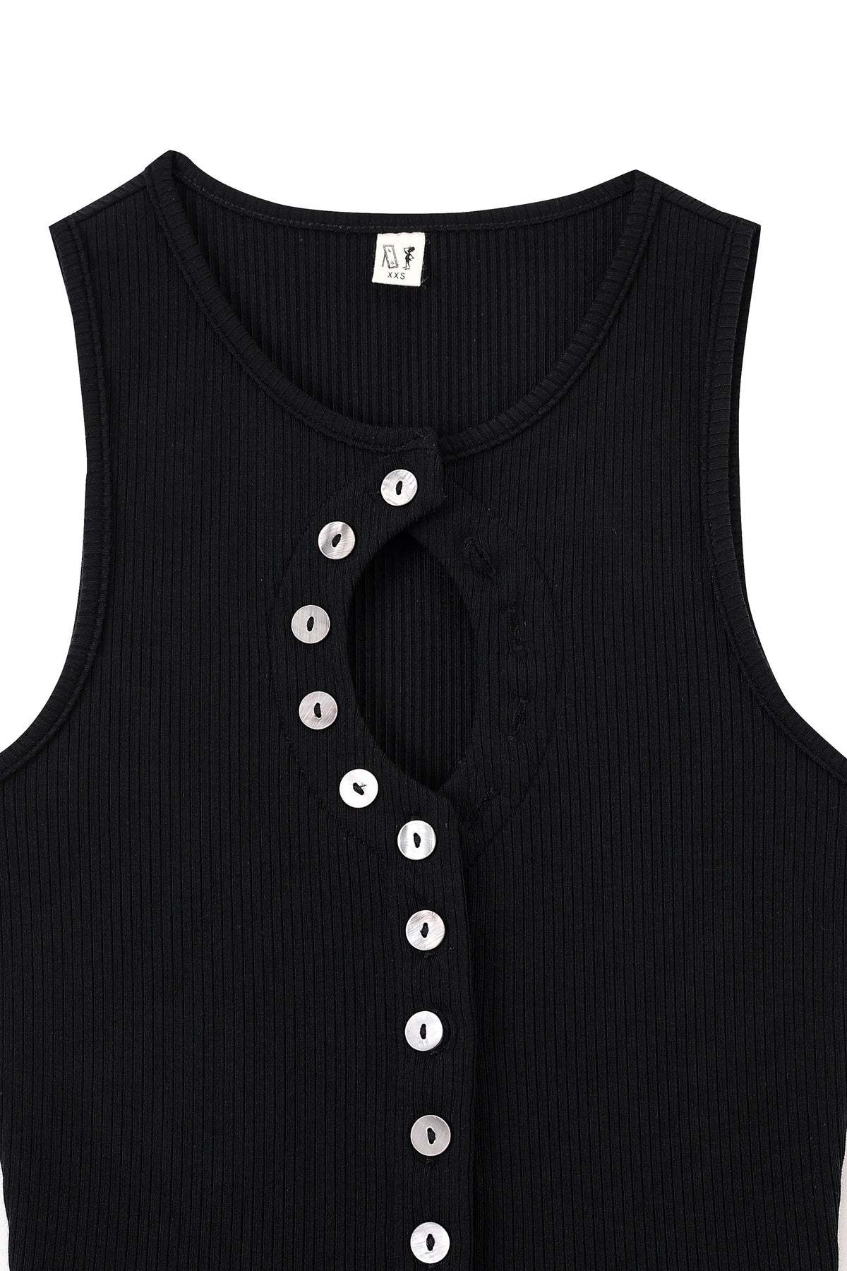 Fashion Brand Company Unbuttoned Tencel Rib Tank Top - Image 5 of 6