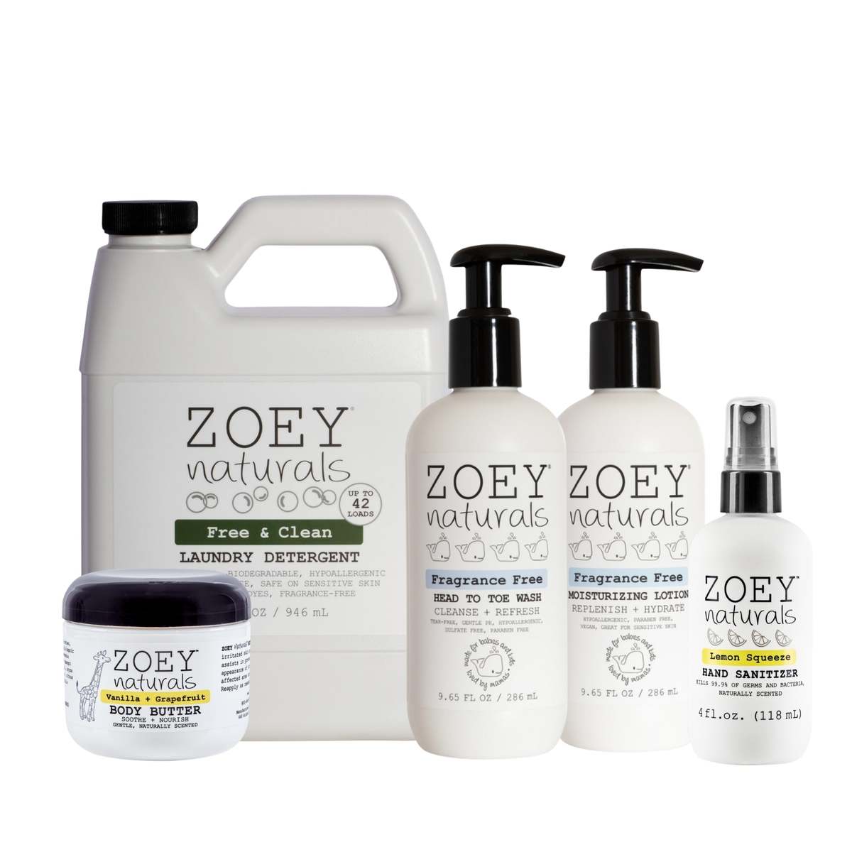 Zoey Naturals Clean and Gentle Essentials Kit - Image 1 of 3