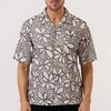 Universal Works Road Shirt - Ecru Black Kantha Flower - Thumbnail 1