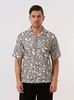 Universal Works Road Shirt - Ecru Black Kantha Flower - Thumbnail 2