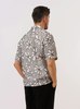 Universal Works Road Shirt - Ecru Black Kantha Flower - Thumbnail 3