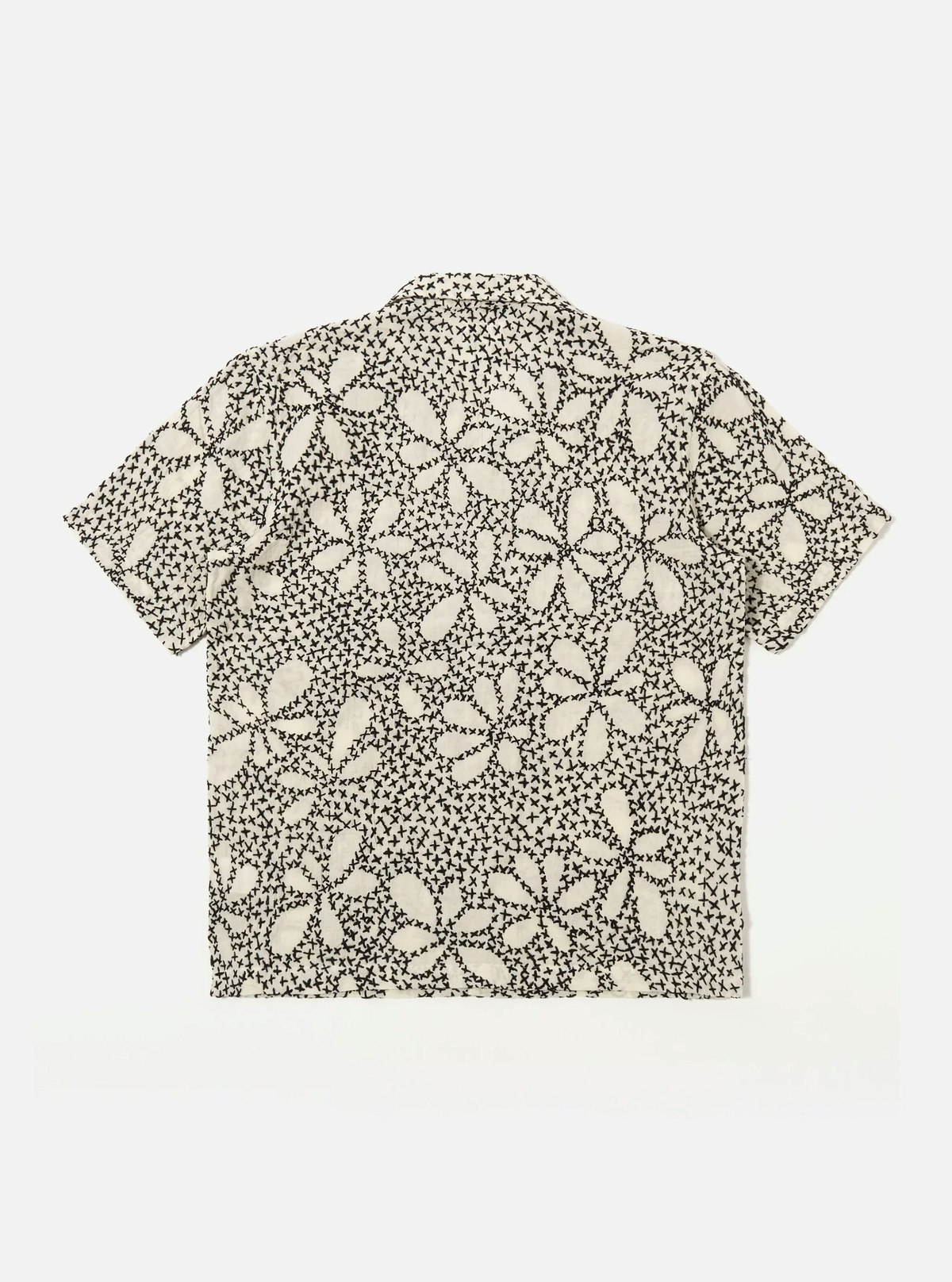 Universal Works Road Shirt - Ecru Black Kantha Flower - Image 9 of 9