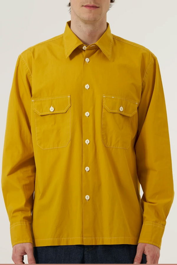 Universal Works CPO Shirt Organic Fine Poplin - Golden Brown