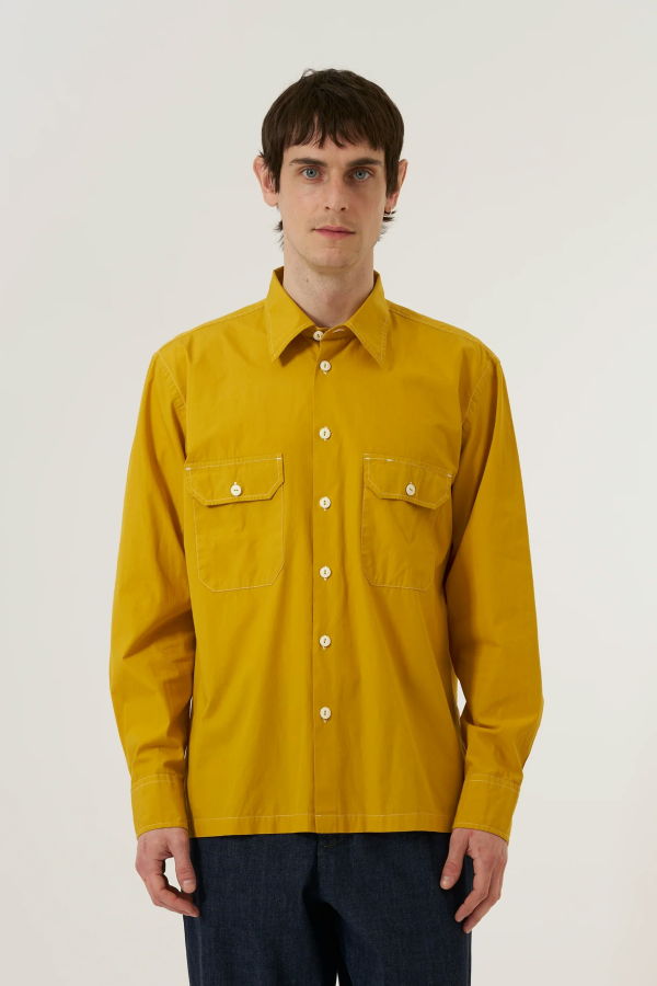 Universal Works CPO Shirt Organic Fine Poplin - Golden Brown