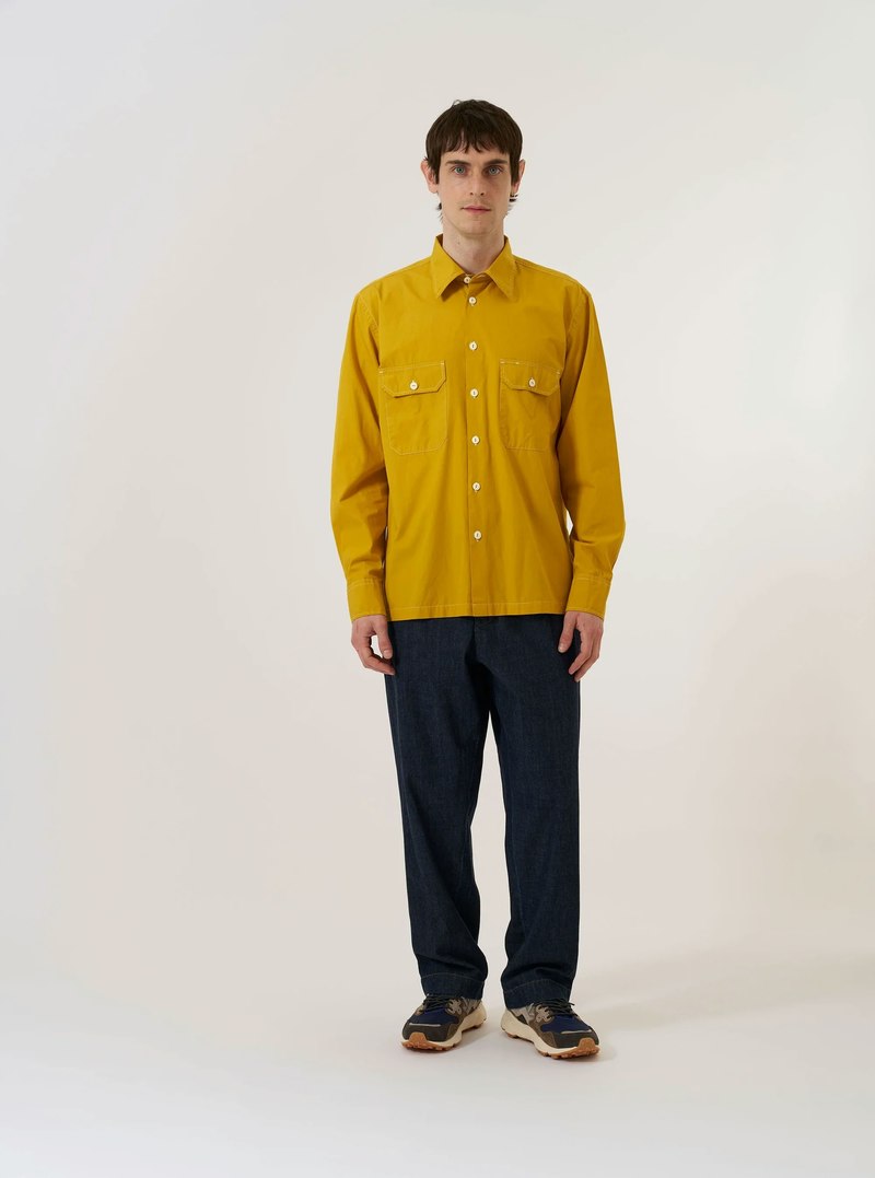 Universal Works CPO Shirt Organic Fine Poplin - Golden Brown