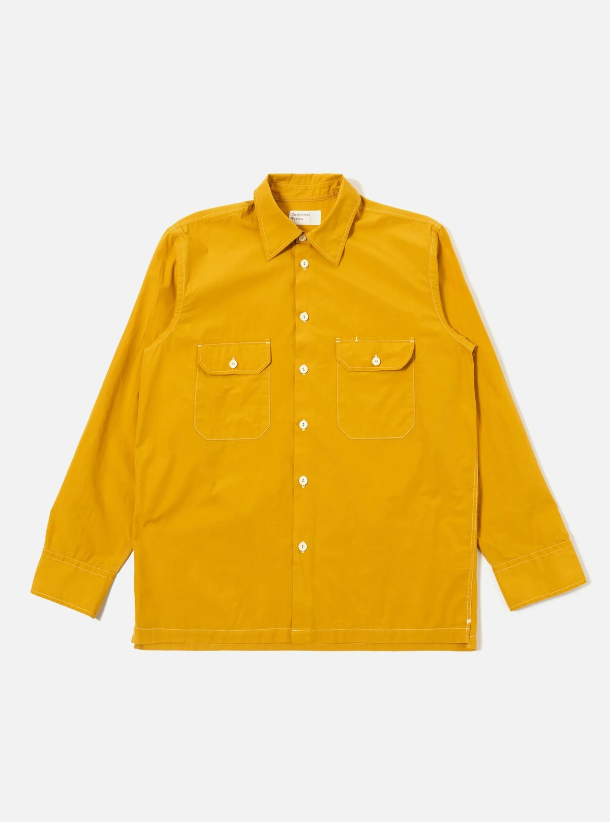 Universal Works CPO Shirt Organic Fine Poplin - Golden Brown - Image 7 of 8