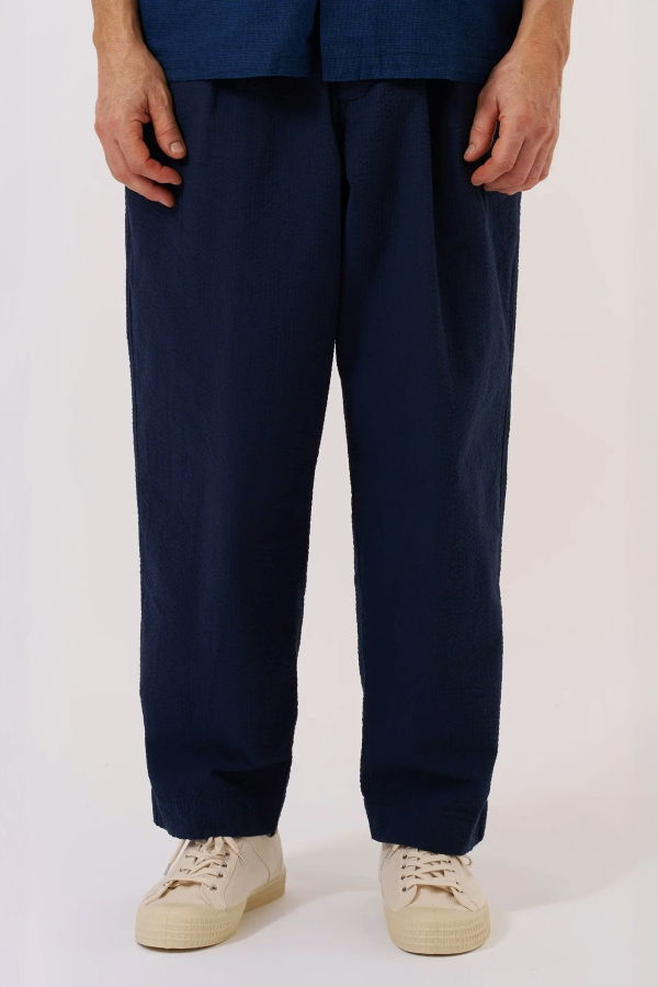 Universal Works Oxford Pant Derby Stripe Pants - Navy