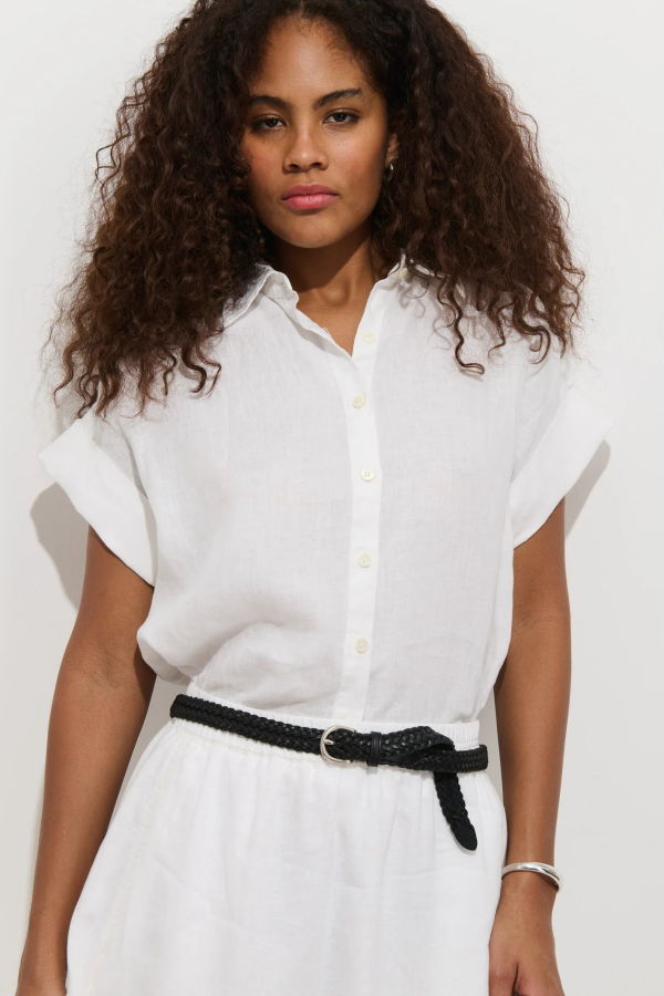 Alex Mill Maddie Blouse in Linen Top