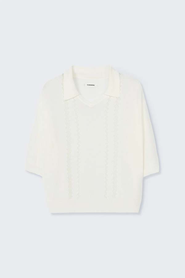 Cordera Lace Polo Top