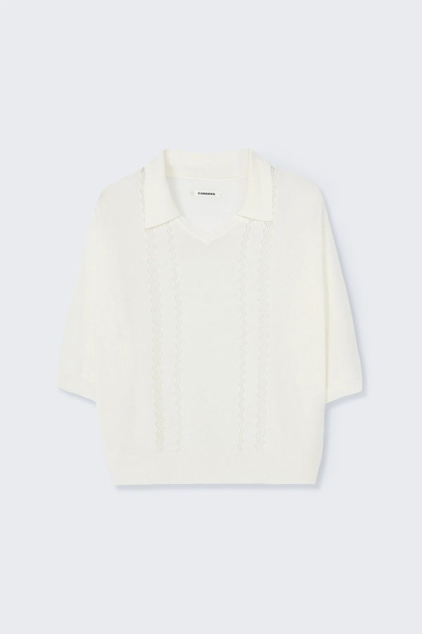Cordera Lace Polo Top