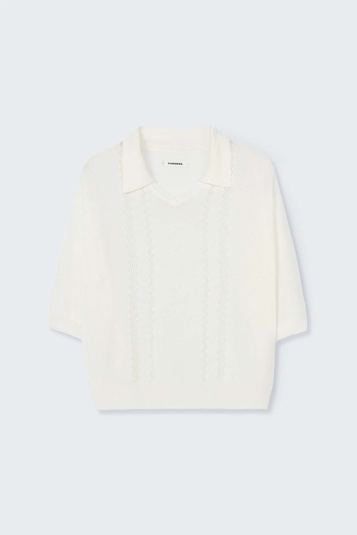 Cordera Lace Polo Top - Image 1 of 4
