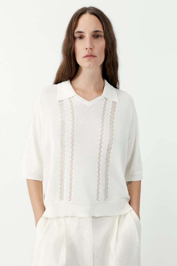 Cordera Lace Polo Top