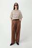 Cordera Organic Cotton Striped T-Shirt Top - Thumbnail 3