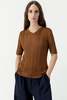 Cordera Ribbed Knit T-Shirt Top - Thumbnail 2