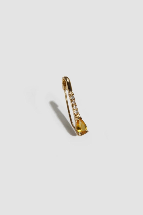 Loren Stewart Mini Gem Safety Pin Earring
