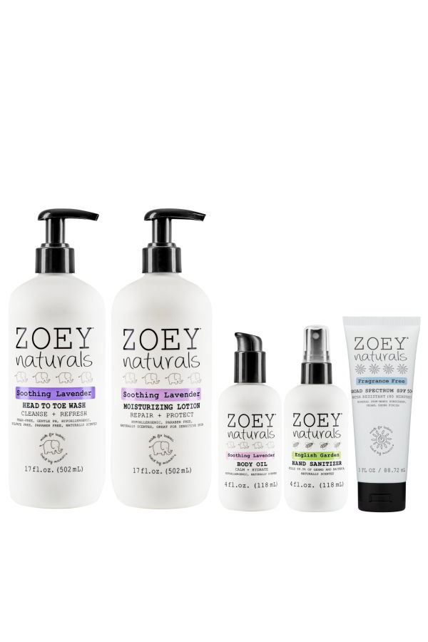 Zoey Naturals Soothing Lavender Care Bundle Set