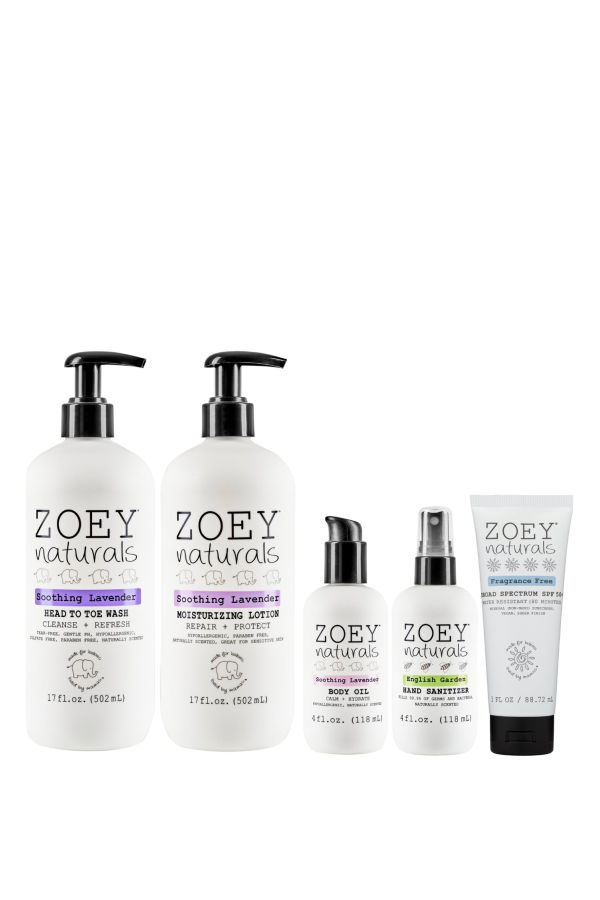 Zoey Naturals Soothing Lavender Care Bundle Set