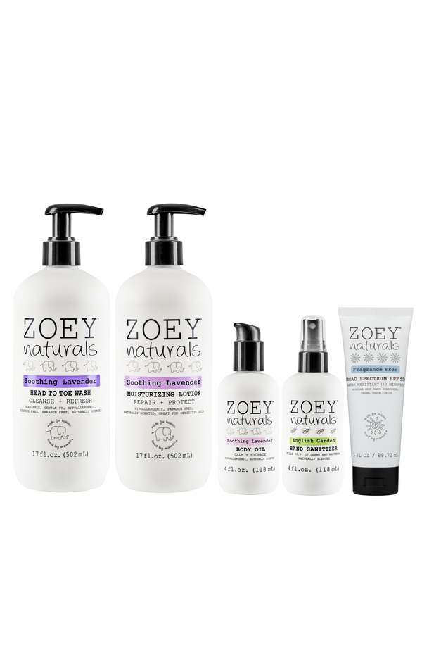 Zoey Naturals Soothing Lavender Care Bundle Set