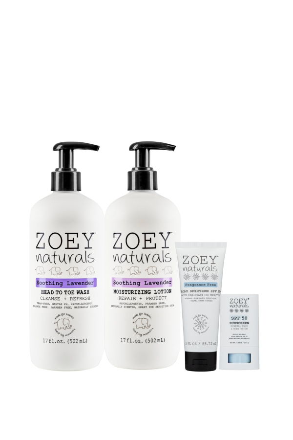 Zoey Naturals Soothing Lavender Daily Care Essentials Set