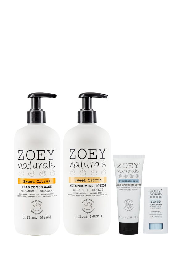 Zoey Naturals Sweet Citrus Daily Care Essentials Set