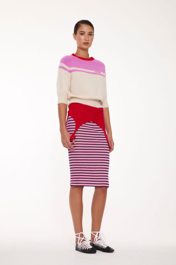 LA FETICHE Ady 3/4 Sleeve Crewneck Sweater