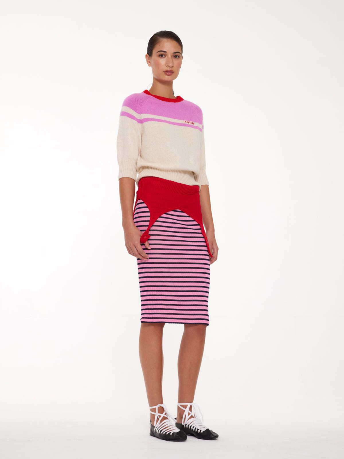 LA FETICHE Ady 3/4 Sleeve Crewneck Sweater - Image 1 of 3