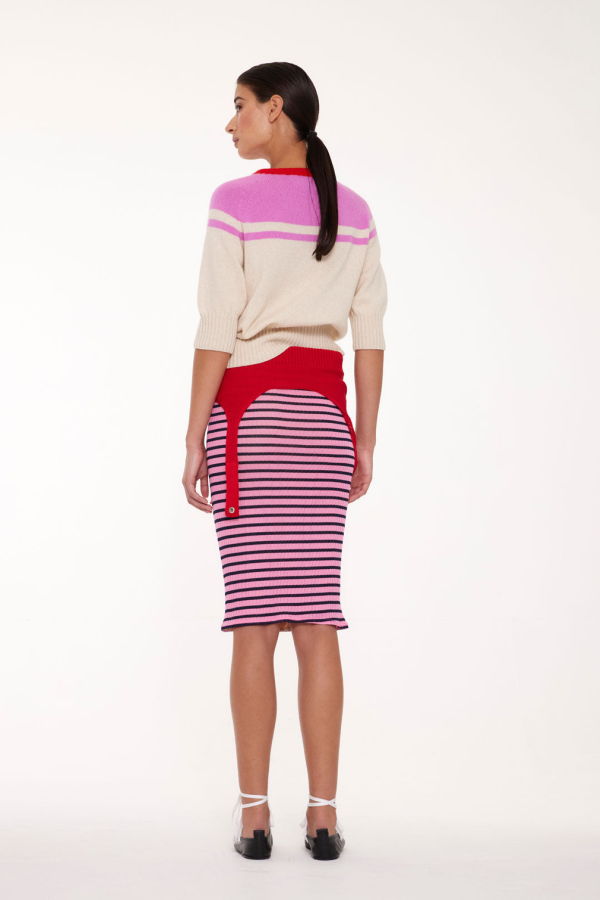 LA FETICHE Ady 3/4 Sleeve Crewneck Sweater