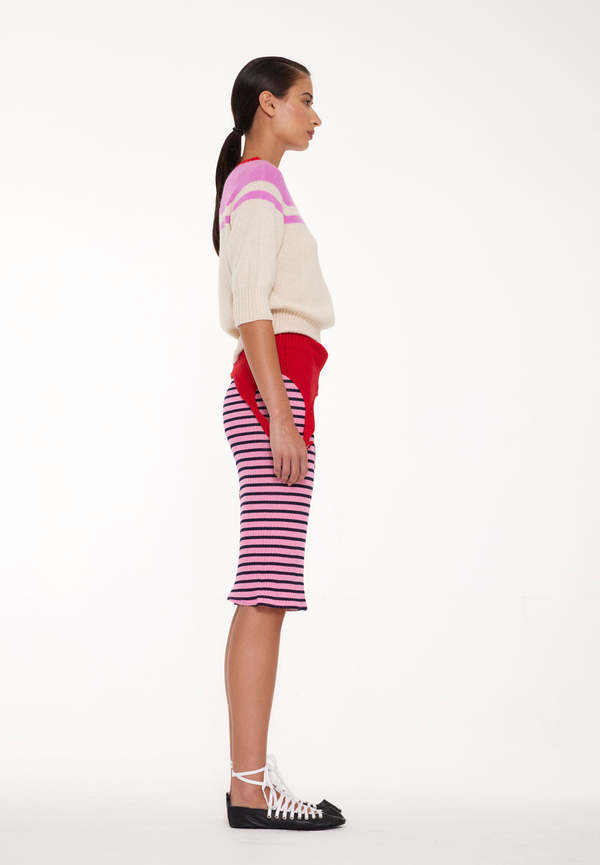 LA FETICHE Ady 3/4 Sleeve Crewneck Sweater