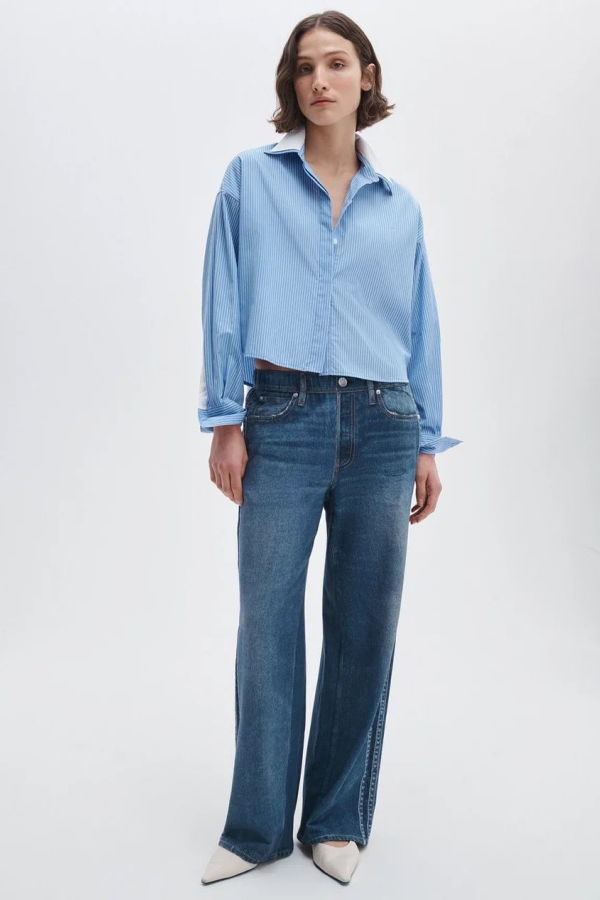 Rag & Bone Marin Striped Combo Shirt