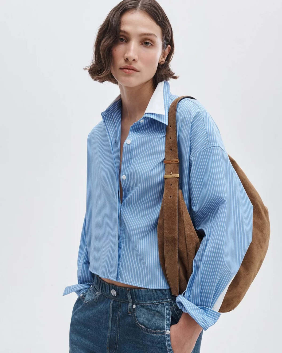 Rag & Bone Marin Striped Combo Shirt - Image 2 of 6