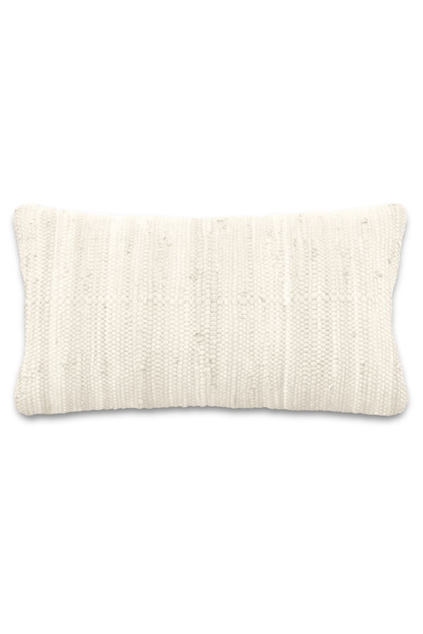 PILLOWPIA Chindi Lumbar Pillow Cover - Heavy Cream