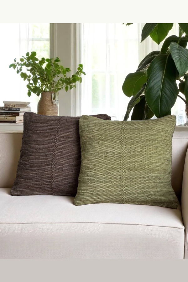 PILLOWPIA Chindi Pillow Cover - Moss