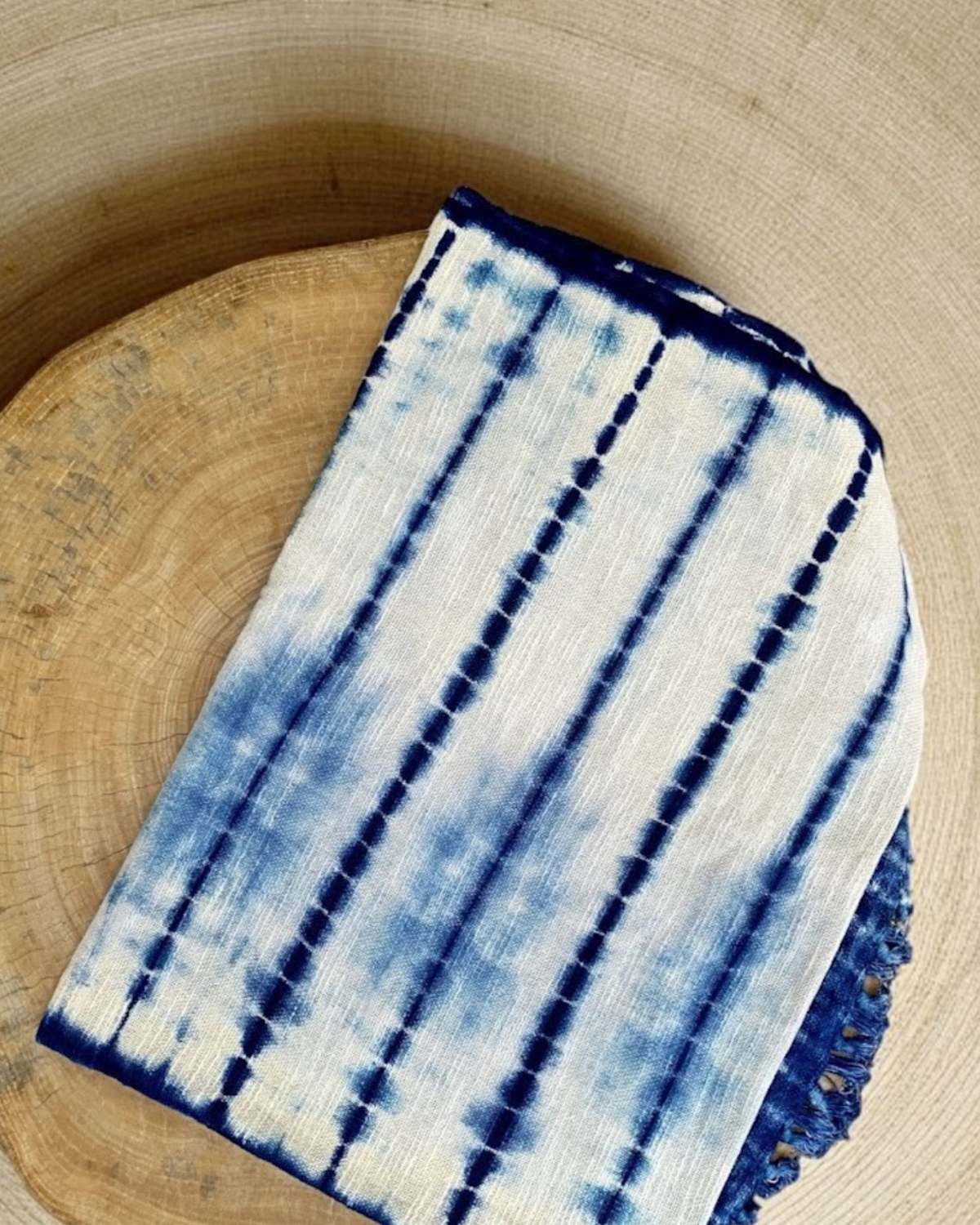 PILLOWPIA Indigo Shibori Throw - Spine - Image 5 of 7