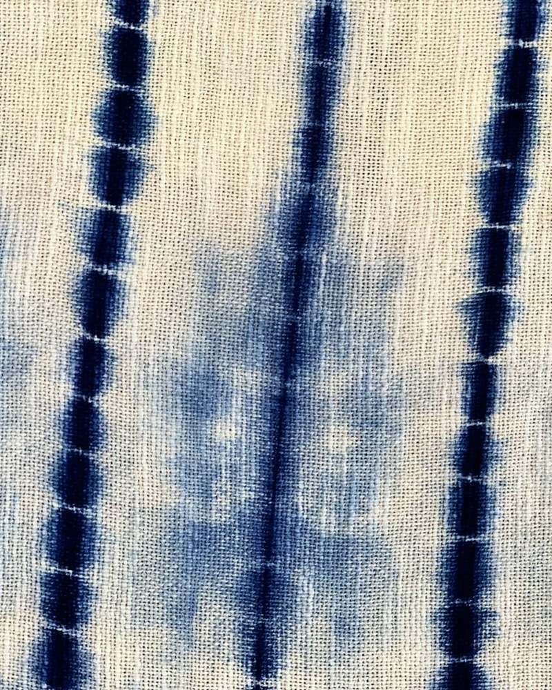 PILLOWPIA Indigo Shibori Throw - Spine
