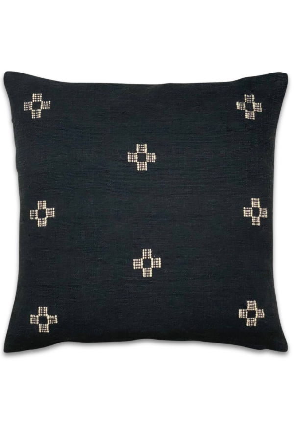 PILLOWPIA Marguerite Pillow Cover - Black