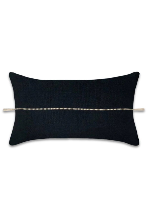 PILLOWPIA Minerva Lumbar Pillow Cover - Black